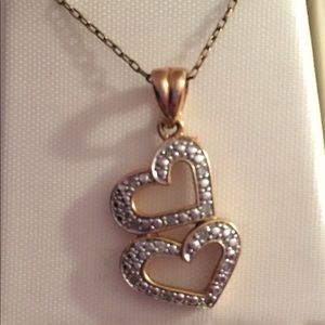 Silver & Gold Heart Necklace